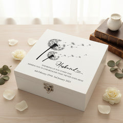 Husband Remembrance Personalised Luxury Wooden Keepsake Memory Box