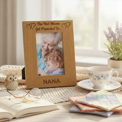 Best Mums Get Promoted To Nana Engraved Photo Frame Gift Nana Photo Frame ukgiftstoreonline