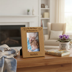 Best Mums Get Promoted To Nana Engraved Photo Frame Gift Nana Photo Frame ukgiftstoreonline