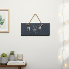 Engraved Personalised Slate Stone 30th Anniversary Plaque Gift Personalised Slate Marker ukgiftstoreonline