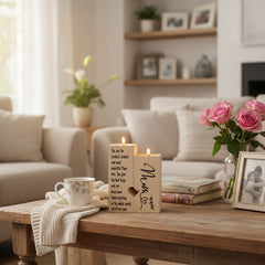 Personalised Mum Double Tea Light Candle Holder Gift Tea Light Holder ukgiftstoreonline