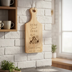 Home Sweet Home Chopping Board, Wooden Family Name, Moving House, New Home Gift, Housewarming Gifts, Gift for Couples, Personalised Gift chopping Board ukgiftstoreonline