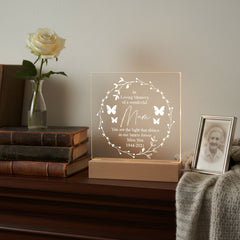 in Loving Memory of Mum Remembrance Memorial Personalised Light LED Lamp Personalised Lights ukgiftstoreonline