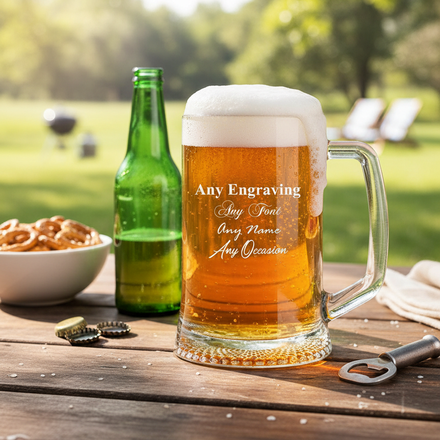 Engraved Personalised Pint Glass Beer Tankard Gift For Men personalised beer glasses ukgiftstoreonline