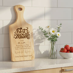 Personalised Gift For Mum Engraved Wooden Chopping Board For Kitchen Decoration