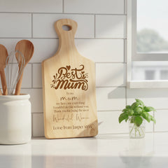 Personalised Gift For Mum Engraved Wooden Chopping Board For Kitchen Decoration