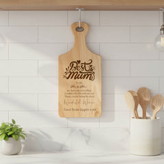 Personalised Gift For Mum Engraved Wooden Chopping Board For Kitchen Decoration