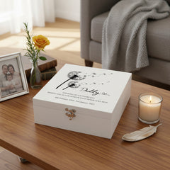 Daddy Remembrance Memorial Personalised Luxury Wooden Keepsake Memory Box
