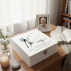 Daddy Remembrance Memorial Personalised Luxury Wooden Keepsake Memory Box