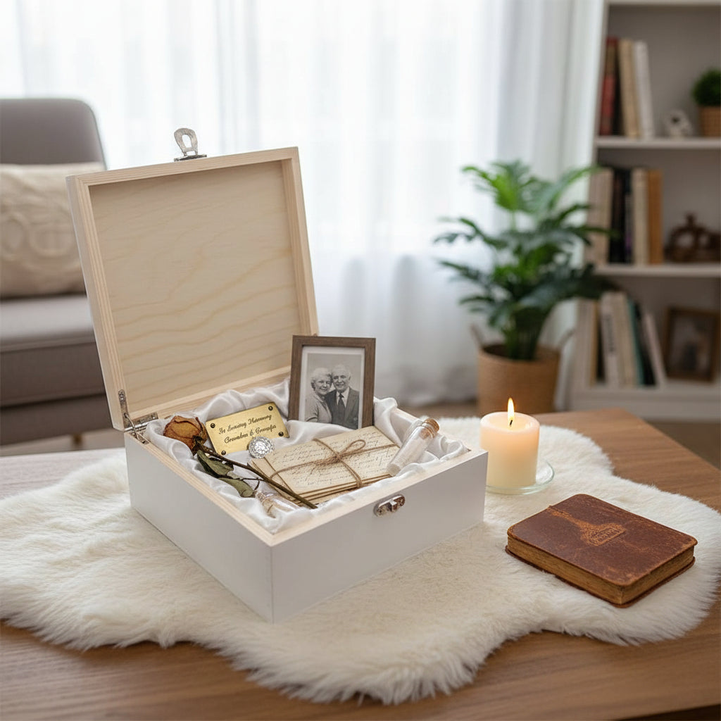 Daddy Remembrance Memorial Personalised Luxury Wooden Keepsake Memory Box