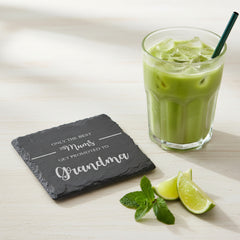Best Mums Get Promoted To Grandma Engraved Slate Coaster Gift Personalised Slate Marker ukgiftstoreonline