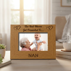 Best Mums Get Promoted To Nan Wooden Photo Frame Gift Nan Photo Frame ukgiftstoreonline