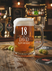 Engraved Personalised Birthday Beer Tankard Gift Any Age Gift With Custom Name