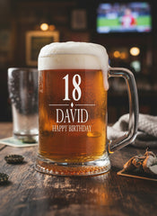 Engraved Personalised Birthday Beer Tankard Gift Any Age Gift With Custom Name