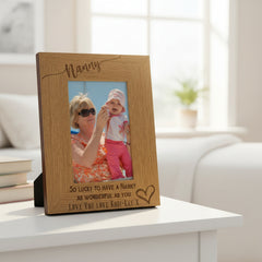 Personalised Nan Love Heart Engraved Portrait Photo Frame Gift personalised photo frames ukgiftstoreonline