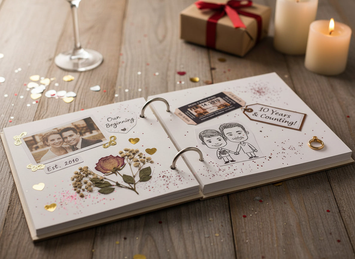 Personalised Engraved Wooden 25th Anniversary Scrapbook Photo Album Keepsake Scrapbook Guest Book ukgiftstoreonline