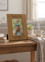 Personalised Best Uncle With Name Engraved Wooden Portrait Photo Frame Gift personalised photo frames ukgiftstoreonline