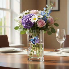 Personalised 60th Birthday Flower Vase Gift Present With Butterfly