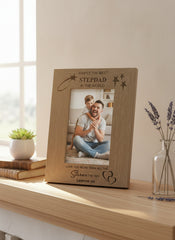 Personalised Best Stepdad Wooden Photo Frame Gift Photo Frame ukgiftstoreonline 8 x 10 Inch