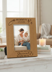 Personalised Mummy's Little Girl Photo Engraved Wooden Frame Gift Portrait Photo Frame ukgiftstoreonline 8 x 10 Inch