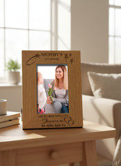 Personalised Mummy's Little Girl Photo Engraved Wooden Frame Gift Portrait Photo Frame ukgiftstoreonline