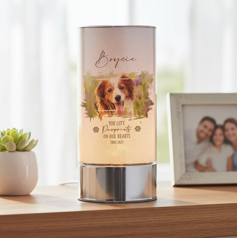 Personalised Pet Memorial Sympathy Gift Remembrance Light With Photo Personalised Lights ukgiftstoreonline