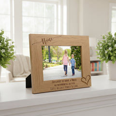 Personalised Niece As Wonderful As You Photo Engraved Wooden Frame gift Niece Photo Frame ukgiftstoreonline