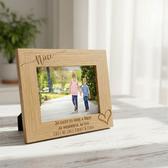 Personalised Niece As Wonderful As You Photo Engraved Wooden Frame gift Niece Photo Frame ukgiftstoreonline