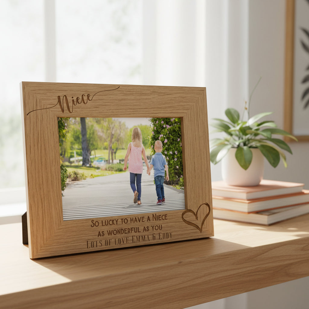 Personalised Niece As Wonderful As You Photo Engraved Wooden Frame gift Niece Photo Frame ukgiftstoreonline