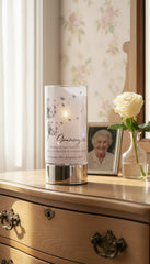 Personalised Granny In Loving Memory Led Lamp With Dandelions Sympathy Gift Personalised Lights ukgiftstoreonline