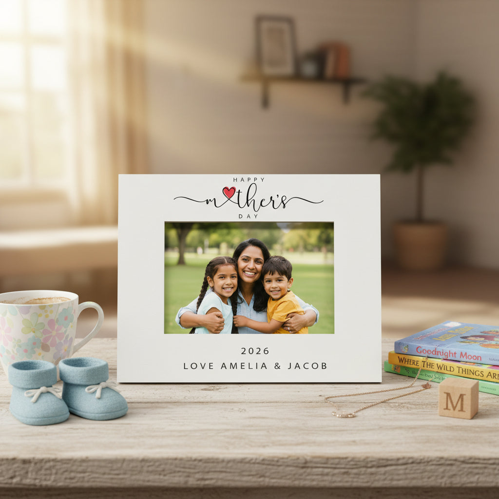 Personalised White Happy Mothers Day Photo Frame Gift Photo Frame ukgiftstoreonline
