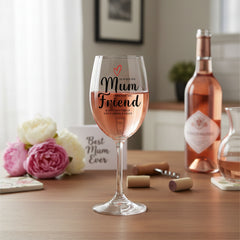 Personalised Mum Wine Glass Gift For Her With Love Heart Any Occasion Personalised Gin Glass ukgiftstoreonline
