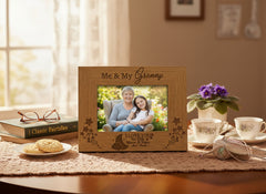 Me and My Granny Love You To The Moon Oak Wood Finish Engraved Photo Frame Gift Photo Frame ukgiftstoreonline