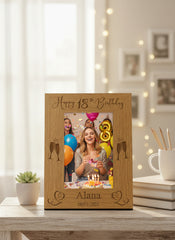 Personalised Portrait Birthday Photo Frame Gift 13th, 16th, 18th, 21st, 30th, 40th, 50th, 60th, 70th, 80th, 90th, 100 Birthday Photo Frame ukgiftstoreonline