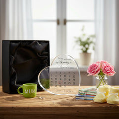Personalised Day You Became My Mummy Date Heart Block In Premium Silk Lined Gift Box Personalised Plaque Gift ukgiftstoreonline