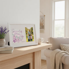 Personalised Special Mum Pink and Purple Butterfly Gift Photo Frame personalised photo frames ukgiftstoreonline