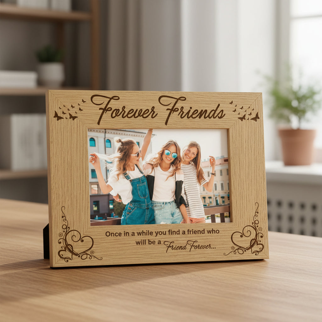 Friends Forever Wooden Photo Frame Gift Friends Photo album ukgiftstoreonline