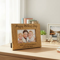 Personalised Happy Mothers Day Engraved Wooden Photo Frame Gift Mothers Day Photo Frame ukgiftstoreonline