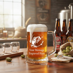 Personalised Fishing Engraved Pint Glass Beer Tankard Gift personalised beer glasses ukgiftstoreonline