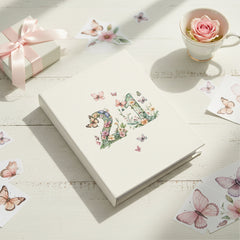 21st Birthday Photo Album Gift For Her 100 Photos 6"x4" Butterflies and Flowers Personalised Photo Album ukgiftstoreonline