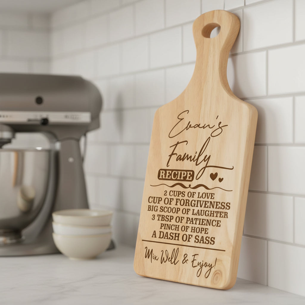 Personalised Family Rules Love Chopping Board For Kitchen Decoration chopping Board ukgiftstoreonline