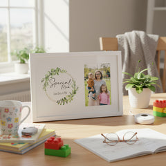 Personalised Special Mum Wreath Design Gift Photo Frame personalised photo frames ukgiftstoreonline