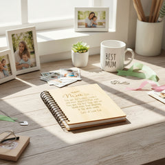 Personalised Mum Sentiment Wooden Large Photo Album Engraved Gift Scrapbook ukgiftstoreonline