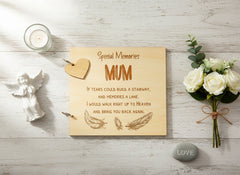Mum Remembrance In Loving Memory Engraved Wooden Guest Book, Scrap Book or Photo Album Scrapbook ukgiftstoreonline