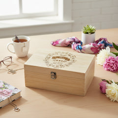 Special Mum Gift Personalised Large Engraved Wooden Keepsake Box Keepsake Memory Box Raised Words