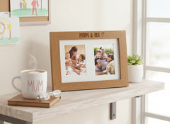 Mum and Us Engraved Double Wooden Photo Frame Gift Photo Frame ukgiftstoreonline