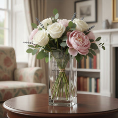 Personalised Square Engagement Glass Flower Vase Gift Present Personalised Flower Vase ukgiftstoreonline