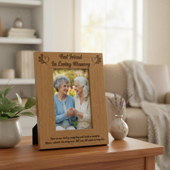 Best Friend In Loving Memory Remembrance Portrait Wooden Photo Frame Gift Loving Memory Remembrance ukgiftstoreonline