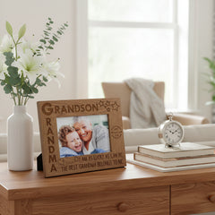 Grandma and Grandson Engraved Wooden Photo Frame Gift Photo Frame ukgiftstoreonline