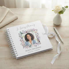 Personalised Funeral Condolence Memory Book Of Life - Memorial Guest Book Hardcover - Guestbook for Celebration of Life Memorial Service